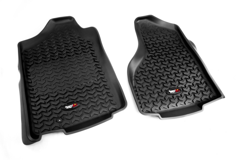 Ford F-250 Floor Liners - Front - Rugged Ridge - All Terrain - Black - `12-`16